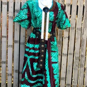African Batik,Chest 46” leagth 57.5” free dress,